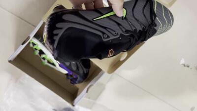 Men's Nike Air Zoom Mercurial Superfly 9 Elite FG Football Boots - Silver/Black/Green