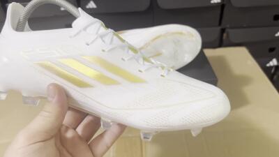Men's Adidas F50 Adizero FG Football Boots - White/Gold