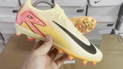 Unisex Nike Air Zoom Mercurial Vapor 16 Elite AG Football Boots - Yellow/Black/Orange