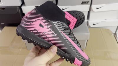 Unisex Nike Air Zoom Mercurial Superfly 10 Elite TF Football Shoes - Black/Pink