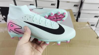 Unisex Nike Air Zoom Mercurial Superfly 10 Elite AG Football Boots - Green/Pink/Black