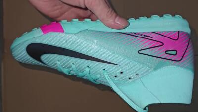 Unisex Nike Air Zoom Mercurial Superfly 10 Elite TF Football Shoes - Green/Pink/Black