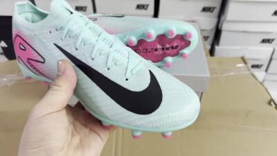 Unisex Nike Air Zoom Mercurial Vapor 16 Elite AG Football Boots - Green/Pink/Black