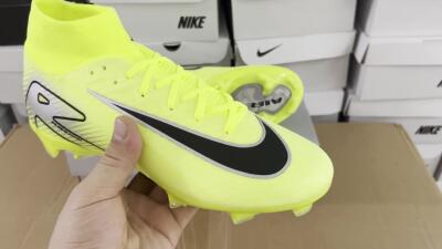 Men's Nike Air Zoom Mercurial Superfly 16 Elite FG Football Boots - Yellow/Sliver/Black