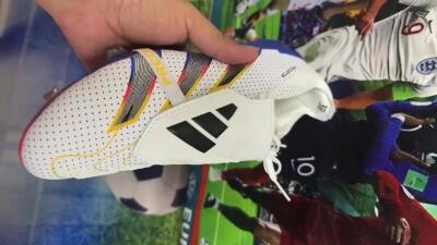 Men's Adidas Predator Elite Foldover Tongue Euphoria FG Football Boots - White/Silver/Blue