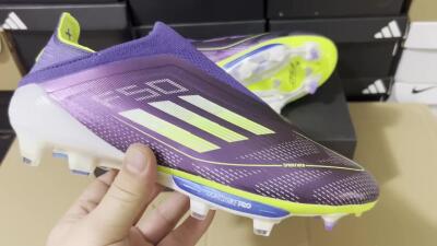 Men's Adidas F50+ Lightstrike Pro FG Football Boots - Purple/Yellow/Blue