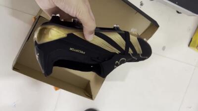 Men's Adidas Predator Elite Tongue FG Football Boots - Black/Gold