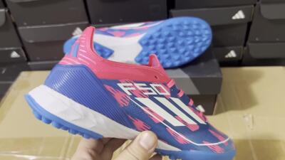Men's Adidas F50 Elite TF Football Shoes - Blue/Pink/White