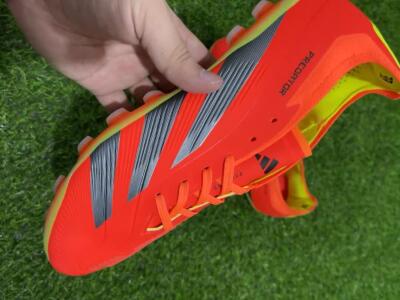 Men's Adidas Predator 24 Elite AG Football Boots - Red/Silver/Yellow