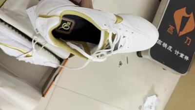 Men's Nike Tiempo Legend 7 Elite R10 TF Football Shoes - White/Gold