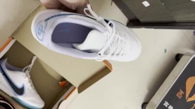 Men's Nike React Tiempo Legend 9 Pro IC Football Shoes - White/Blue/Black