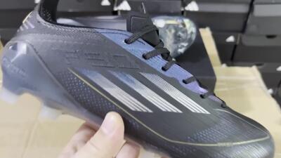 Unisex Adidas F50 Elite FG Football Boots - Black/Silver/Purple