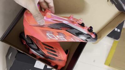 Unisex Adidas F50+ Lightstrike Pro Laceless FG Football Boots - Red/Black/Silver