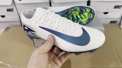 Unisex Nike Air Zoom Mercurial Vapor 16 Elite FG Football Boots - White/Blue/Gold