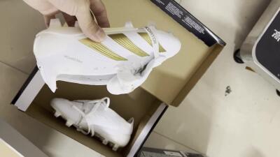 Unisex Adidas Predator Elite Foldover Tongue FG Football Boots - White/Gold/Beige