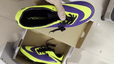 Men's Nike Hypervenom Phantom FG Football Boots - Purple/Yellow/Black