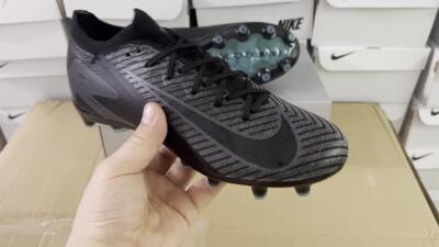 Unisex Nike Air Zoom Mercurial Vapor 16 Elite AG Football Boots - Black/Grey/Blue