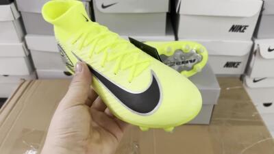Unisex Nike Air Zoom Mercurial Superfly 10 Elite AG Football Boots - Yellow/Silver/Black
