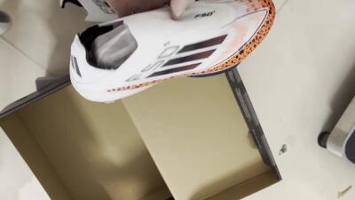 Unisex Adidas F50+ Lightstrike Pro Laceless FG Football Boots - White/Leopard/Black