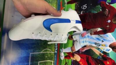 Men's Nike The Premier 3 FG Football Boots - Beige/Blue/White