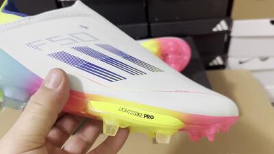 Unisex Adidas F50+ Lightstrike Pro Laceless FG Football Boots - Jade/Rainbow