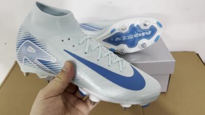 Men's Nike Air Zoom Mercurial Superfly 10 Elite SG Football Boots - Jade/Blue/White