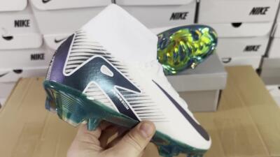 Men's Nike Air Zoom Mercurial Superfly 10 Elite FG Football Boots - White/Blue/Gold