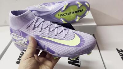 Unisex Nike Air Zoom Mercurial Superfly 10 Elite FG Football Boots - Purple/Yellow/White