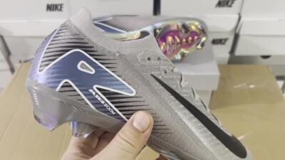 Unisex Nike Air Zoom Mercurial Vapor 16 Elite FG Football Boots - Grey/Black/Blue