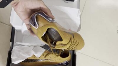 Unisex Nike Air Zoom Mercurial Vapor 16 Elite FG Football Boots - Gold/Blue/White