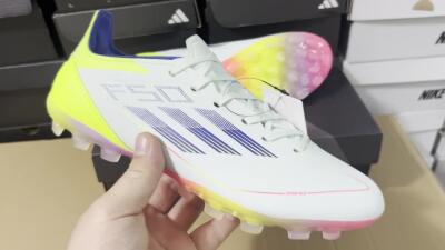 Unisex Adidas F50 Elite MG Football Boots - Jade/Blue/Yellow