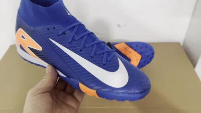 Unisex Nike Air Zoom Mercurial Superfly 10 Elite TF Football Shoes - Blue/White/Orange