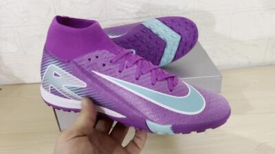 Unisex Nike Air Zoom Mercurial Superfly 10 Elite TF Football Shoes - Purple/Jade/White