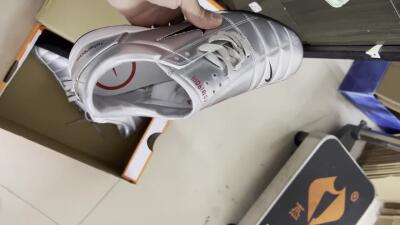 Men's Nike Total 90 II TF Football Shoes - Silver/Black/Red