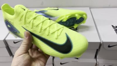 Unisex Nike Air Zoom Mercurial Vapor 16 Elite FG Football Boots - Yellow/Black/Blue