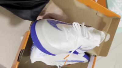 Men's Nike Air Zoom Mercurial Vapor 16 Elite IC Football Shoes - Beige/Blue/White