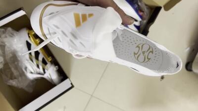 Unisex Adidas Predator Elite Foldover Tongue FG Football Boots - White/Black/Gold