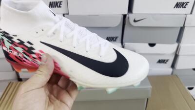 Men's Nike Air Zoom Mercurial Superfly 10 Elite FG Football Boots - White/Black/Red