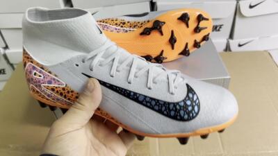 Unisex Nike Air Zoom Mercurial Superfly 10 Elite AG Football Boots - Grey/Black/Leopard
