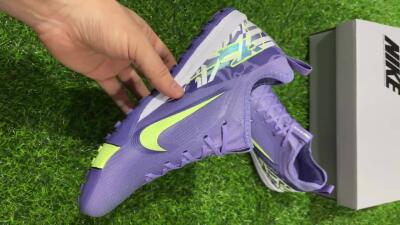Unisex Nike Air Zoom Mercurial Vapor 16 Pro TF Football Shoes - Purple/Yellow/White