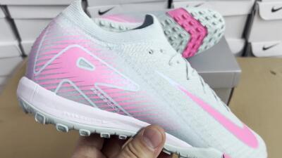 Men's Nike Air Zoom Mercurial Vapor 16 Elite TF Football Shoes - Jade/Pink/Silver