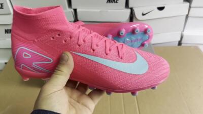 Unisex Nike Air Zoom Mercurial Superfly 10 Elite AG Football Boots - Pink/Jade