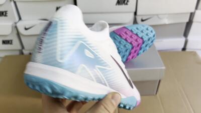 Unisex Nike Air Zoom Mercurial Vapor 16 Elite TF Football Shoes - White/Purple/Jade