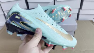 Unisex Nike Air Zoom Mercurial Vapor 16 Elite FG Football Boots - Jade/Gold/Blue