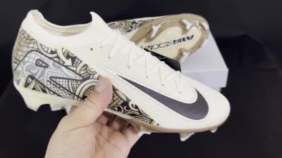 Men's Nike Air Zoom Mercurial Vapor 16 Elite FG Football Boots - Beige/Black/White