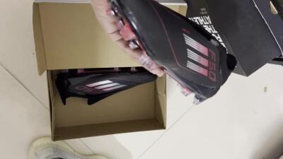 Men's Adidas F50 Elite Laceless FG Football Boots - Black/Silver/Red