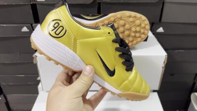 Unisex Nike Total 90 III TF Football Shoes - Gold/Black/White