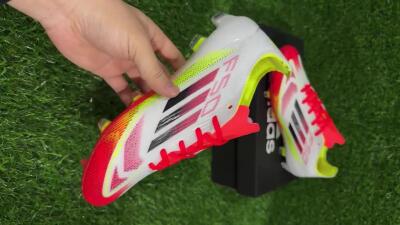 Unisex Adidas F50 Elite FG Football Boots - White/Red/Yellow