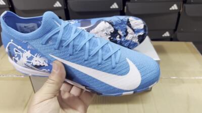 Unisex Nike Air Zoom Mercurial Vapor 16 Elite TF Football Shoes - Blue/White/Black