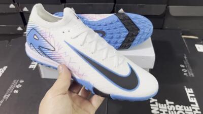 Unisex Nike Air Zoom Mercurial Vapor 16 Elite TF Football Shoes - White/Blue/Black